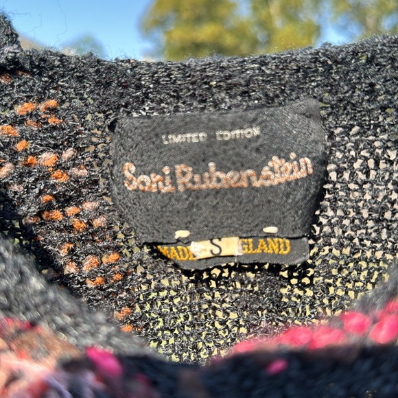 Vintage Limited Edition Sani Rubinstein Sweater Fringed England Pullover S - Picture 10 of 10